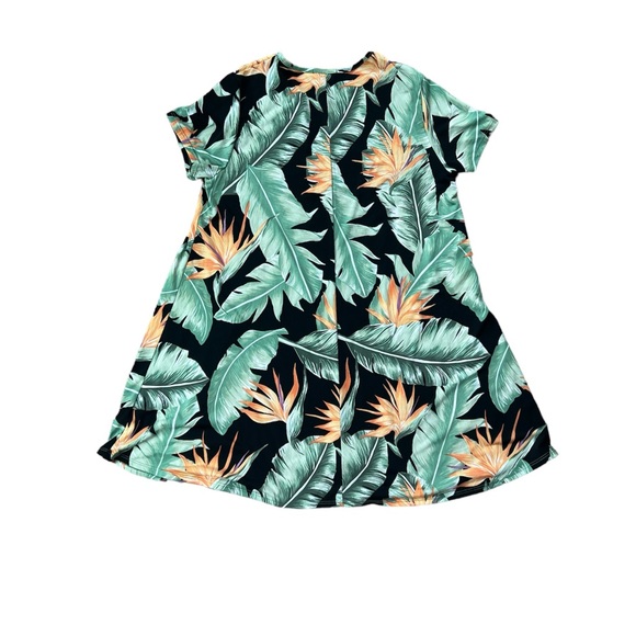 Show Me Your Mumu Palm Print T-shirt Swing Dress Flowy Small Casual Tropical - Picture 4 of 8